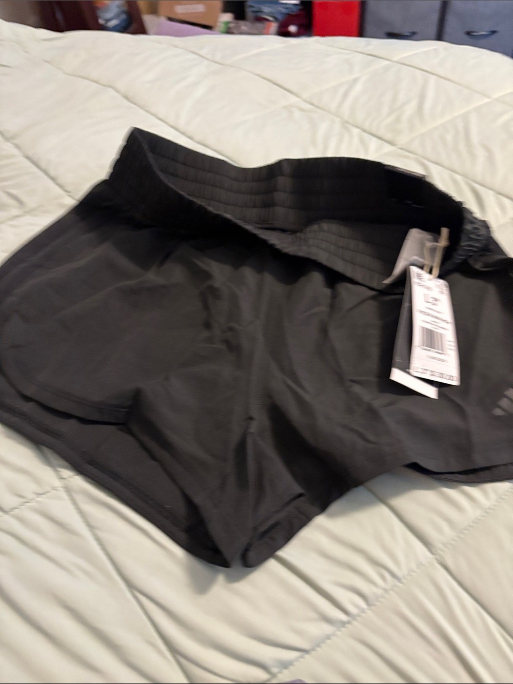 adidas Black Women's High-Waist Athletic Shorts
